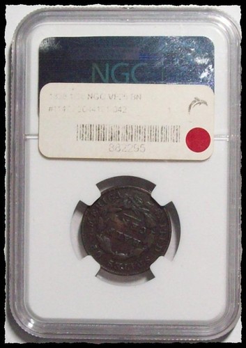 1828 CLASSIC HEAD HALF CENT Stack Street Collection NGC VF-25 BN #10D28 - Picture 3 of 4