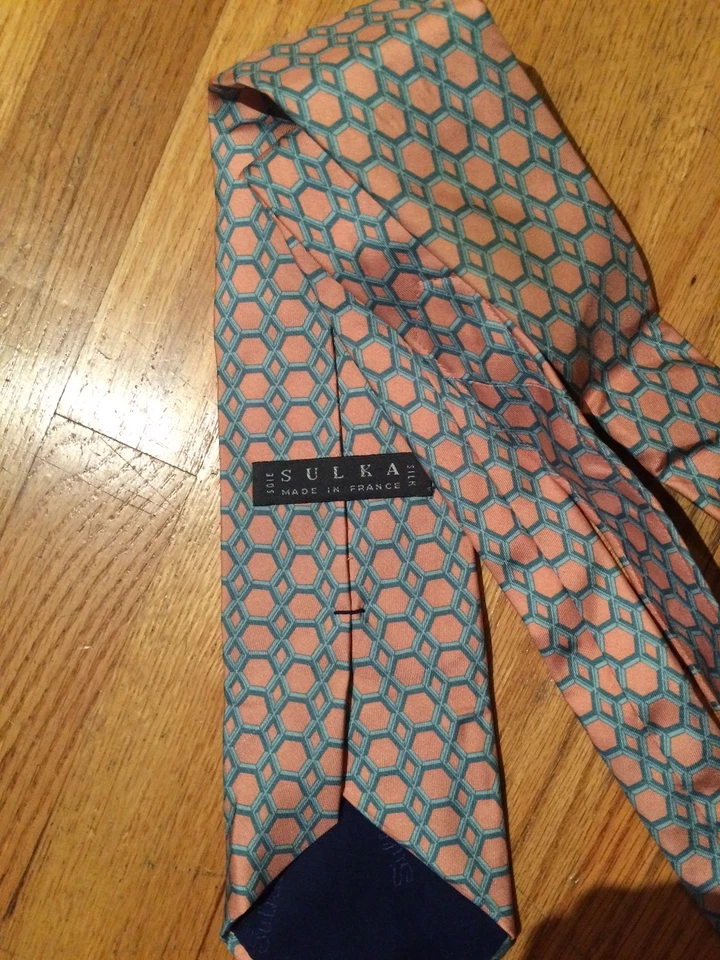 Corbata SULKA, 100% seda. Hecho en Francia. Foto 4 de 4