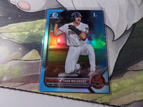 2022 Bowman Chrome Draft 1st Ivan Melendez Sky Blue Refractor BDC-29 MINT