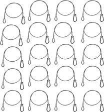 20 Pack Safety Security Cable, 25.5" Stainless Steel Wire Ropes for DJ Stage Lig
