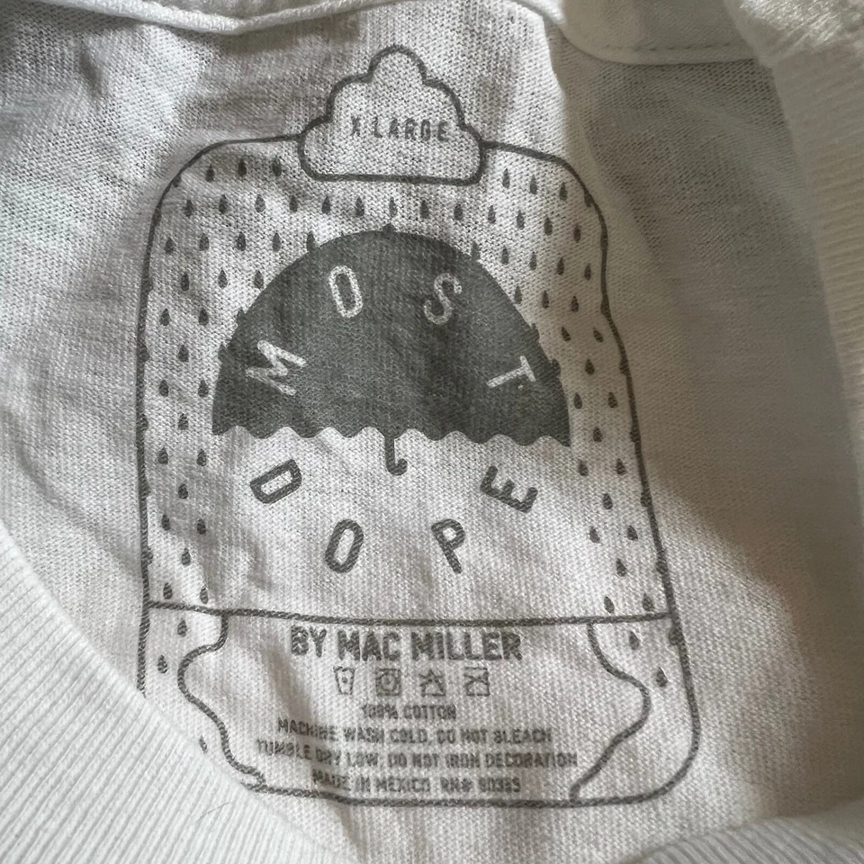 Mac Miller Limited Edition Most Dope Shirt 2015 T-shirt Mens XL White New W/ Tag - Image 3 of 4