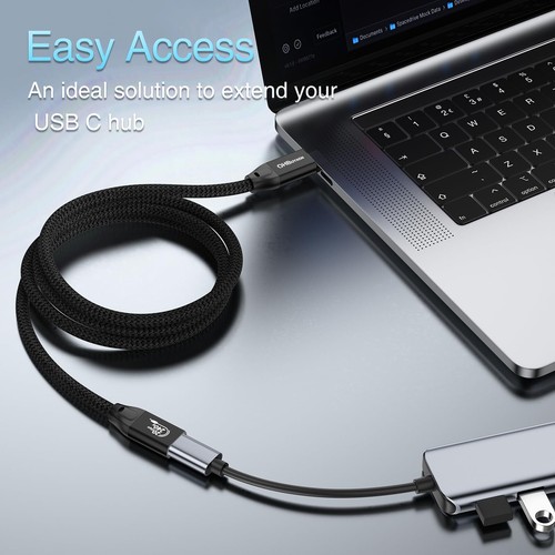 Przedłużacz USB C 20GPBS Kabel do transmisji danych USB C 3.2 Gen2x2 Przedłużenie 240... - Zdjęcie 5 z 7