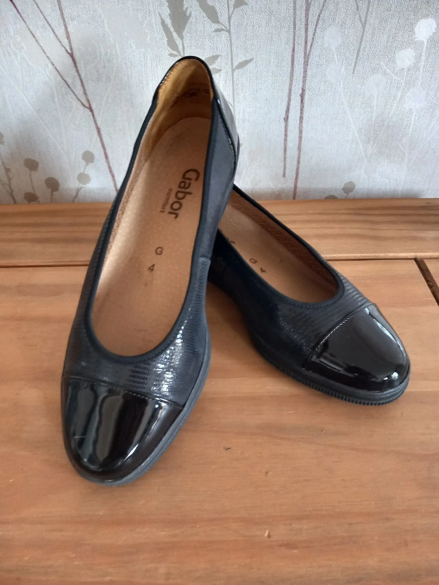Gabor Petunia black ballerina pumps size 4