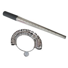 Ring Sizer Metal Gauge  Ring Mandrel Ungrooved Steel Set - Jewelry Sizing Tool