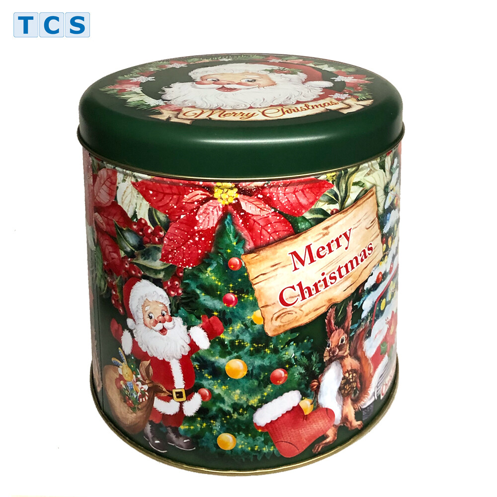 Weihnachten Keksdose Metall - Festliche Blechdose Mit Weihnachtsbaum-Motiv Für Plätzchen & Süßigkeiten