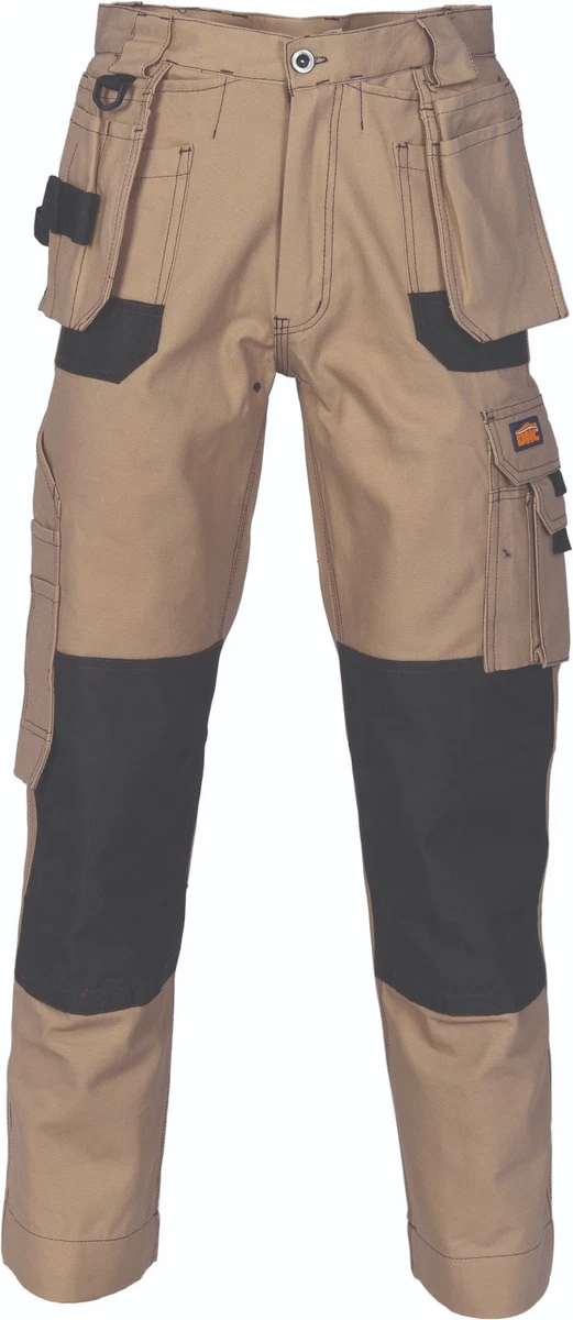 DNC Duratex Cotton Duck Weave Tradies Cargo Work Pants Twin