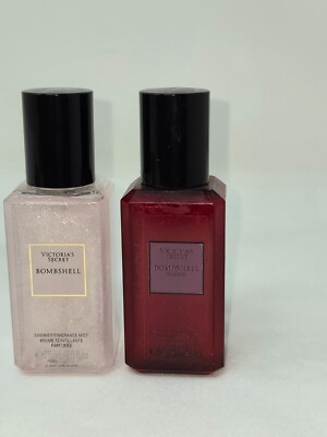 VICTORIA'S SECRET BOMBSHELL & BOMBSHELL INTENSE SHIMMER FRAGRANCE MIST 2.5 OZ