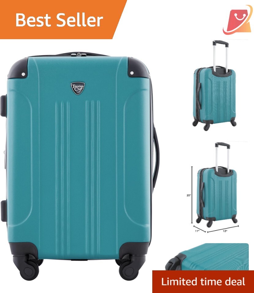 Teal 20" Carry-on With 360 Wheels