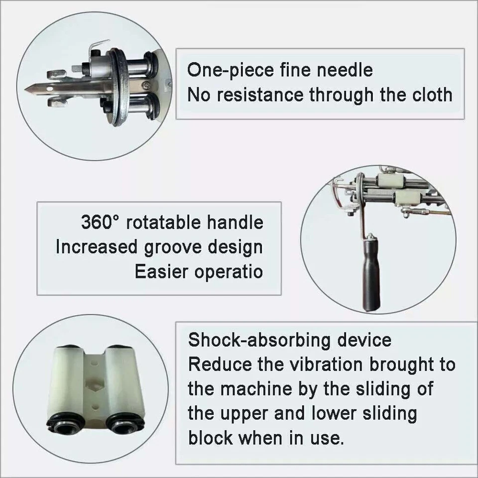 2 in1 Tufting Gun Carpet Trimmer Aluminum Tufting Frame with Monk Cloth and Yarn - image 4 of 4