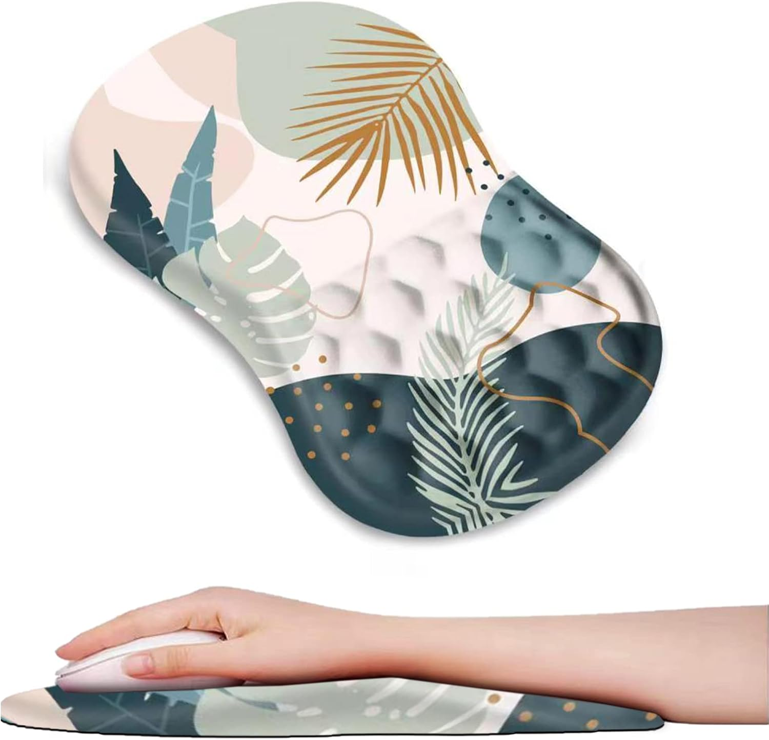 Ergonomic Mouse Pads Wrist Support, Entire Memory Foam with Anti-Slip PU Base, P