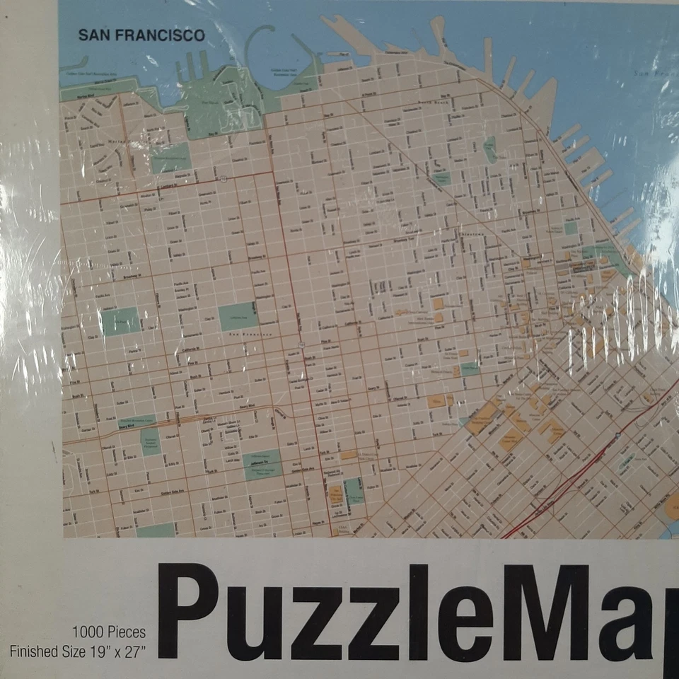 Rare San Francisco Puzzle Map 1000 Pieces Finished Size 19"x27"  by Design Ideas - Image 2 of 4