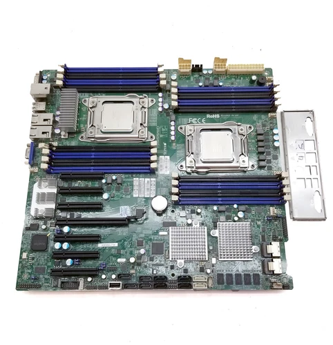 Supermicro X9DRH-7F Motherboard LGA 2011 & CPU Combo 2*Intel Xeon E5-2620 V2 I/O