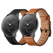 For Nokia Withings Steel HR Activite Watch Band Classic Genuine Leather Strap