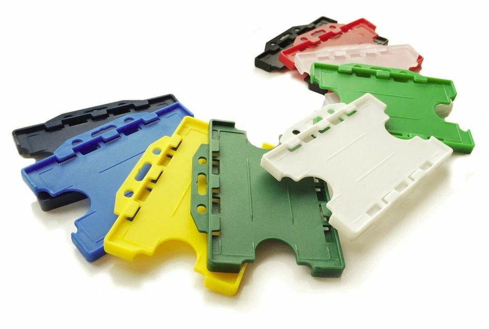 Double Sided Plastic Rigid ID Card Holder ID Badge Holder Free POSTAGE - Image 3 of 3