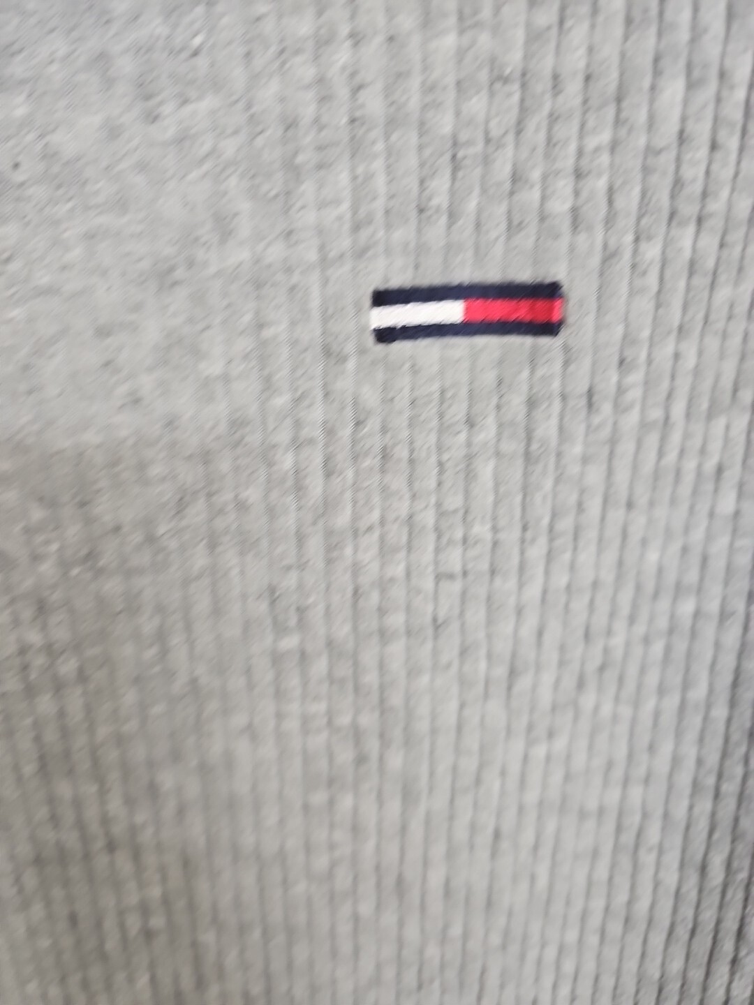 Vintage Tommy Hilfiger Mens M Gray Corduroy Ribbed V-Neck Shirt Long Sleeve thumbnail 3