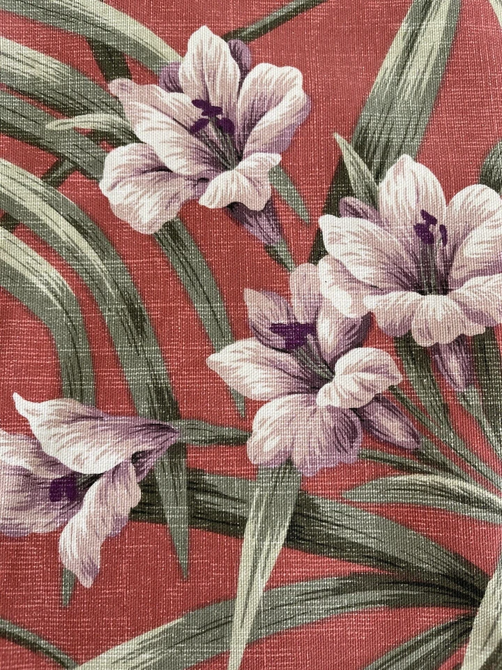 Tela Magnolia Hogar Moda Santo Tomás Estampado Tropical Fondo Naranja 1.4 Yardas Foto 3 de 4