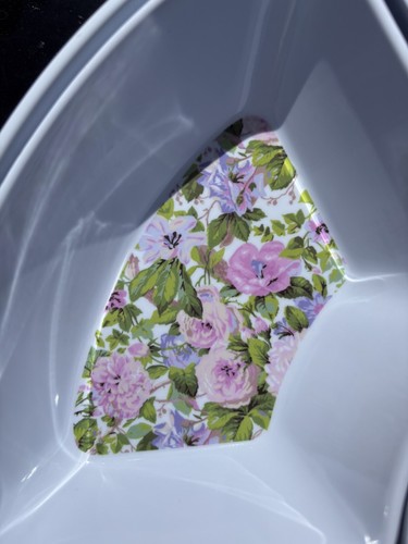 NEW Laura Ashley Melamine Outdoor Rotating 7pc Snack Serving Set Spring Floral - Picture 9 of 11