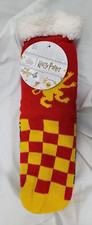 Harry Potter Gryffindor Sherpa Lined Non-Slip Slipper Socks - One Size Fits Most