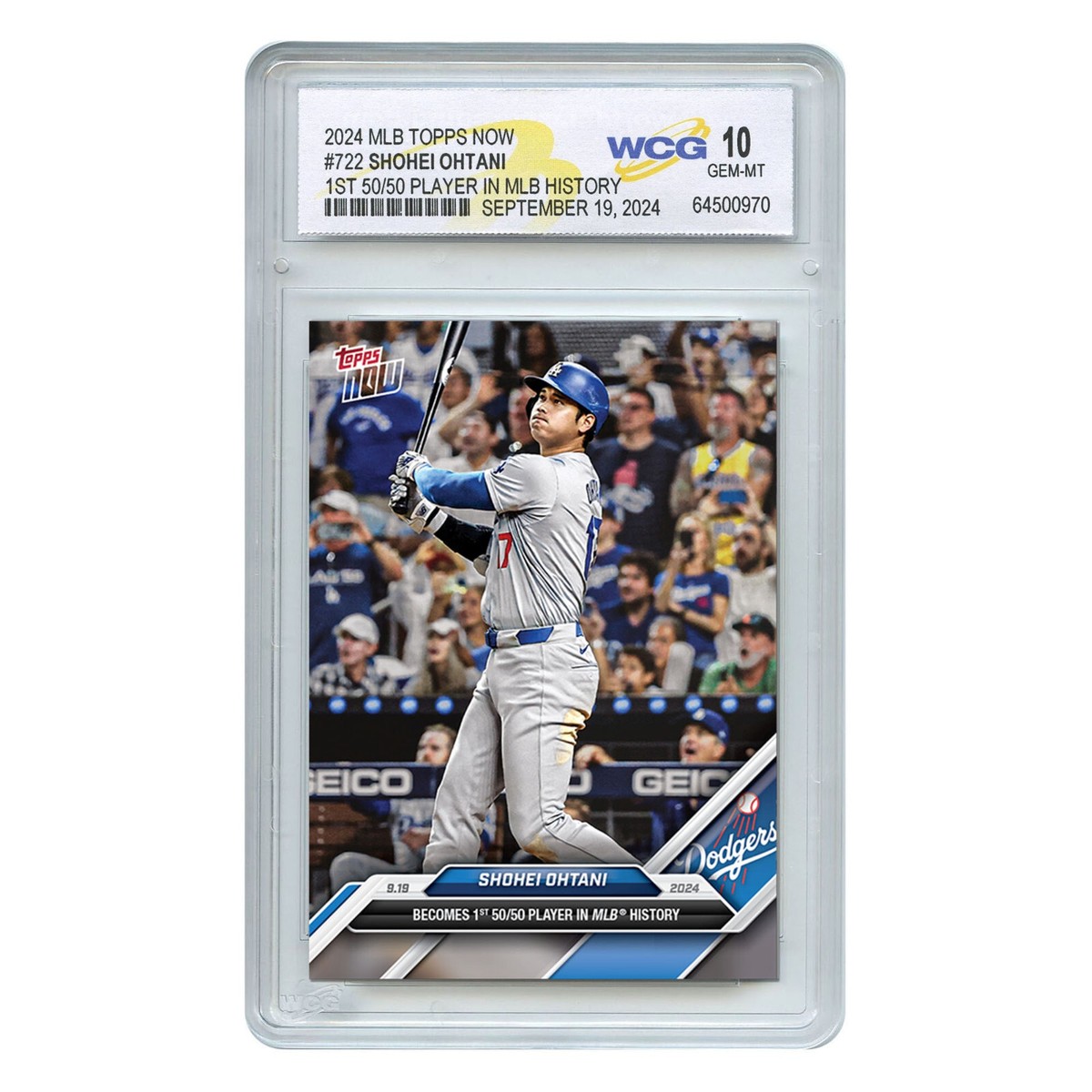 2024 Topps Now 50/50 SHOHEI OHTANI 1st in MLB 50 / 50 Card #722 