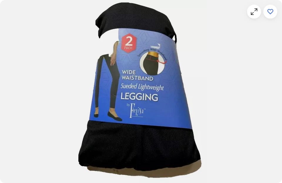 Paquete de 2 leggings deportivos Felina ultra suaves y duraderos de gamuza (NEGROS, PEQUEÑOS) NUEVOS SIN ETIQUETAS Foto 2 de 4