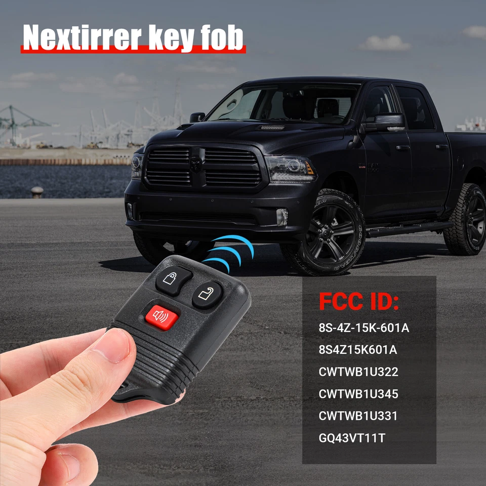 Set of 2 Keyless Entry Remote Control Car Key Fob Fit Ford Expedition F-150 F350 - Imagem 3 de 4