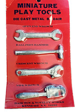 VTG DAIR Toys  Novelty Toys Diecast Miniature Play Tools 1 Hammer  3 Wrenches