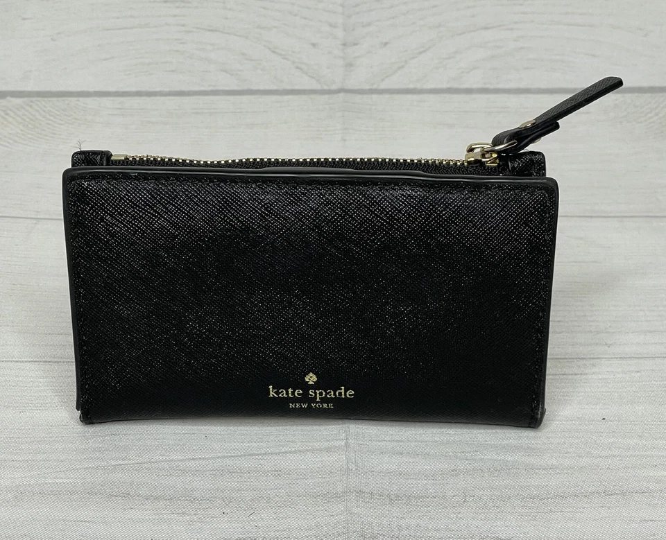 Kate Spade Dashing Beauty Penguin Lacey 黑色皮革钱包 PWRU7009 — 第 3/4 张图片