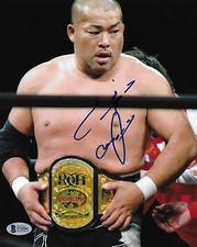 Tomohiro Ishii Signed 8x10 Photo BAS COA New Japan Pro Wrestling AEW ROH Auto'd
