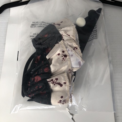 Haunted Harlequin Clown Halloween Costume Child Girl Size Large 12-14 NIP Red - 第 2/4 張圖片