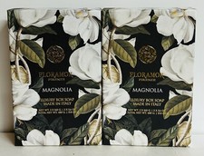 Paquete de 2 jabones Floramor Firenze ~ Magnolia Luxury Box 6 barras 5,6 oz cada una