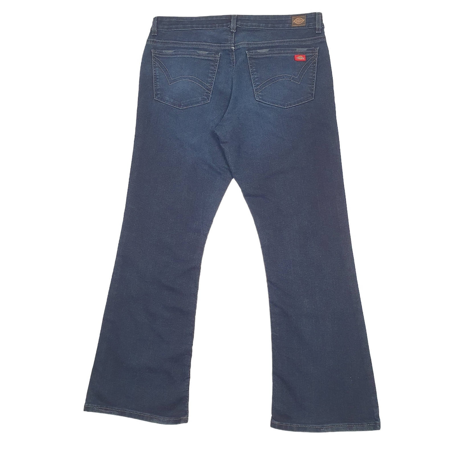 DICKIES Carpenter Jeans Flared Fit Blue Denim Trousers Womens UK20 image 3