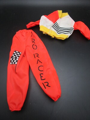 #ad 1980#x27;s Flair Totsy Ken Pro Racer Neon Orange Outfit $4.00