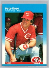Pete Rose 1987 Fleer #213 Baseball Card MLB Cincinnati Reds Manager First Base