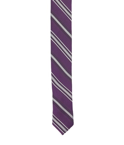 Jos. A. Bank Signature Collection Tie Purple Gray Striped 100% Silk L 59" NWT - Picture 5 of 8