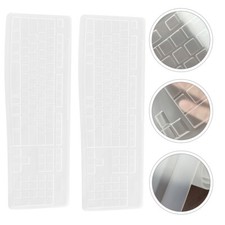 2 Pcs White Keyboard Cover Decorative Film Silicone Keyboard Protectors
