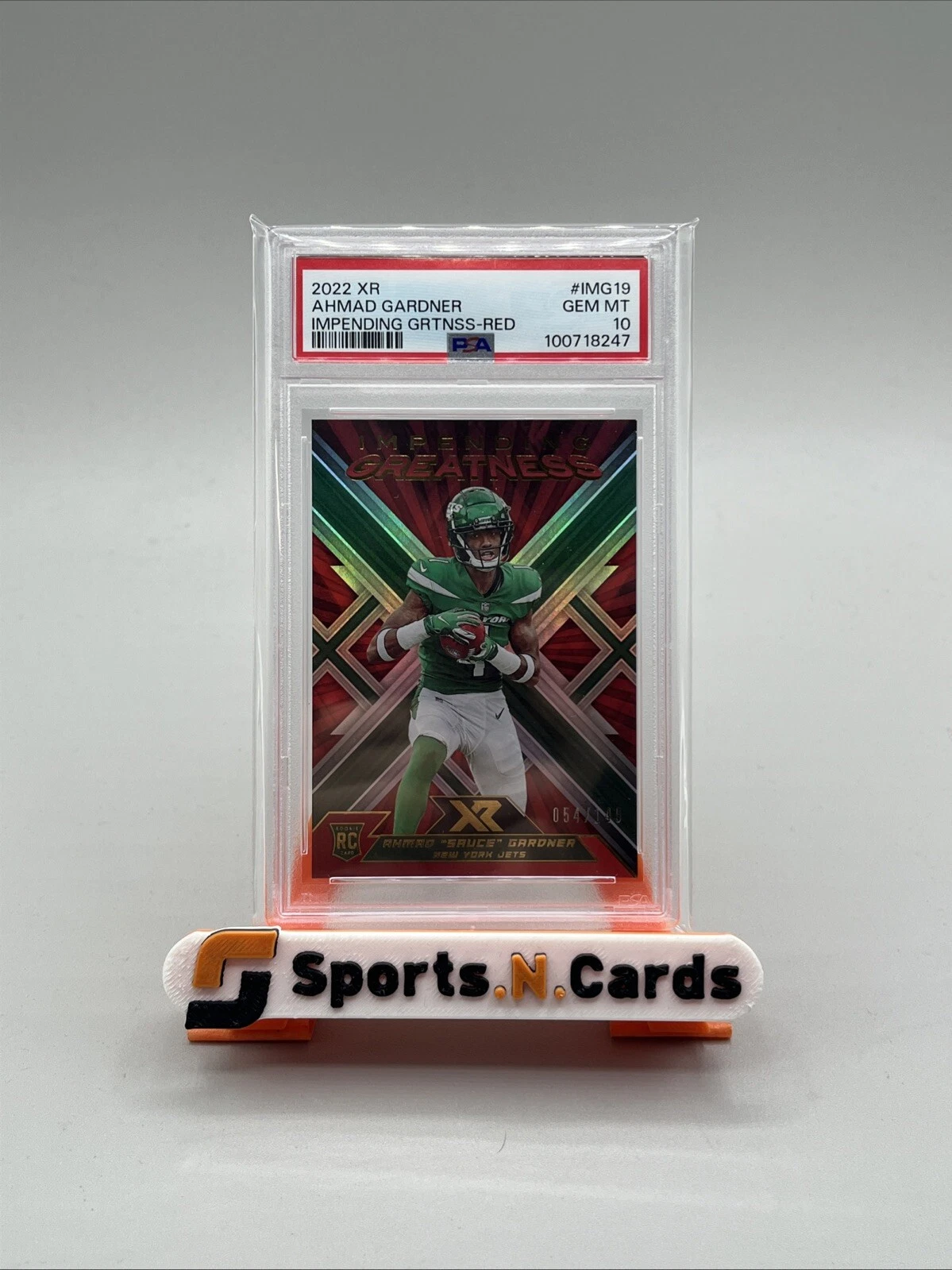 Sauce Gardner Panini XR Impending Greatness #IMG19 Red