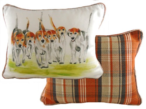 Evans Lichfield Country Beagles Cushion Cover 33cm x 43cm