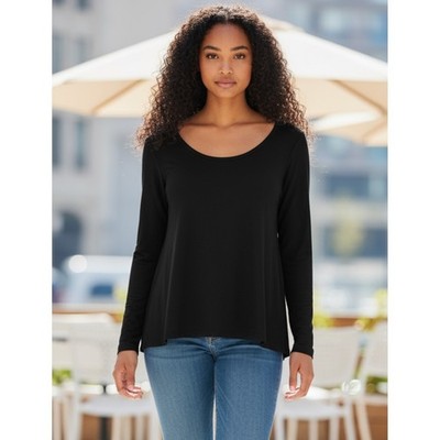 Philosophy Republic Clothing Black Long Sleeve Zipper Detail Tunic Top XS NWT