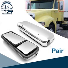 2pcs Chrome Door Mirror Power Heated For Freightliner Columbia Pair Lhrh Side
