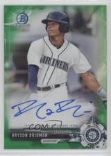 2017 Bowman Chrome Prospect Green Refractor 91/99 Bryson Brigman Auto 2du