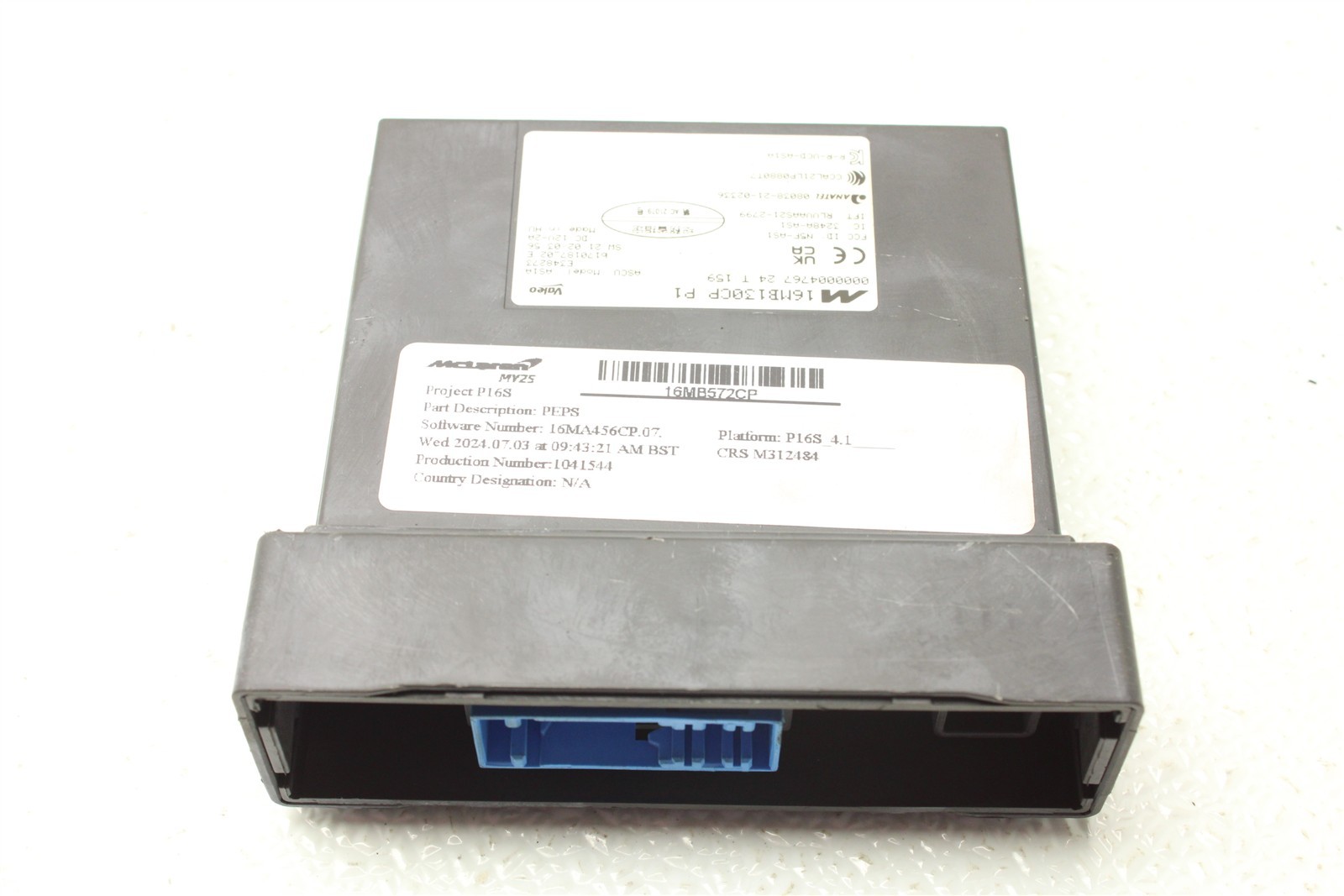 2025 McLaren Artura PEPS Control Module Unit 16MB572CP 16M130CP
