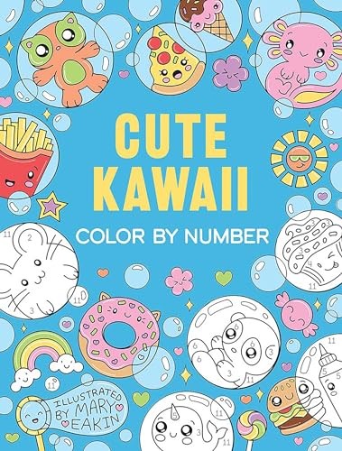 Cute Kawaii Color by Number by Mary Eakin 9780486851235 NEW Free UK Delivery - Image 5