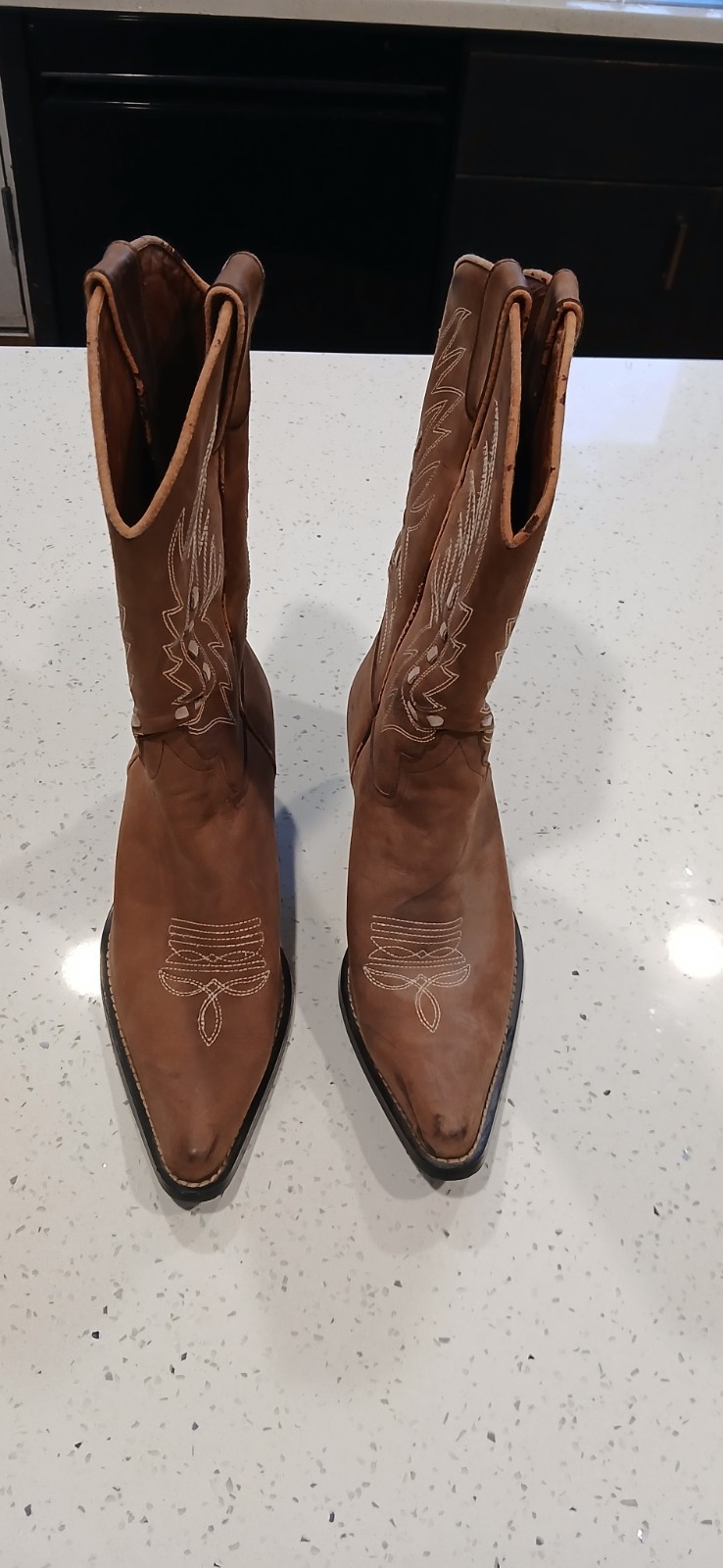 Botas de Vaquero Jeffrey Campbell Frontier Para Mujer Cuero Marrón Talla 10M