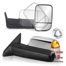 Pair Power Heated Towing Mirrors Compatible for 1998-2001 Dodge 1500 1998-2002