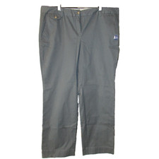 Lands' End Women's Chino Gray Pants Mid Rise 5 Pocket Solid Cotton Size 18 New