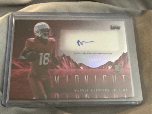 Marvin Harrison Jr. 2024 Topps Midnight Rookie AUTO Red SP 69/99 AZ Cardinals