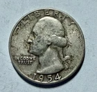 1954-P Washington Quarter / 90% Silver / Circulated