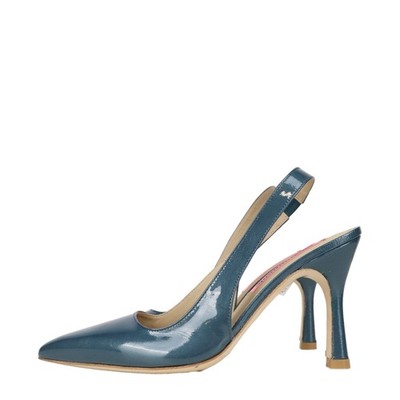 Custommade Damen Schuhe Pumps Gr. 36 Blau Leder High Heels Stilettos