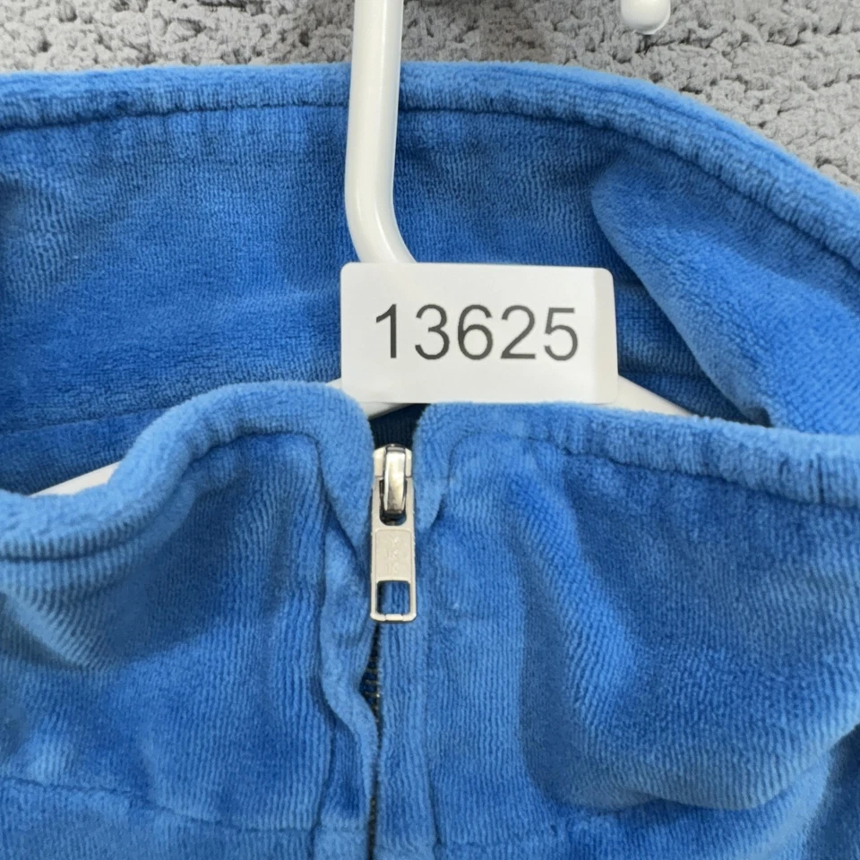 运动服背心男式中号蓝色丝绒复古全拉链休闲服毛绒运动服 — 第 2/4 张图片