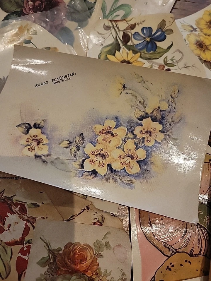 Lote de 100+ calcomanías de flores de hongos transferencia años 70 tamaños surtidos  Foto 2 de 4